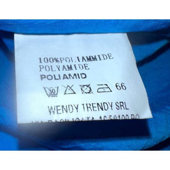 Wendy Trendy cobalt blue crepe quarter sleeve blouse crewneck top flowy comfy - Picture 6 of 6